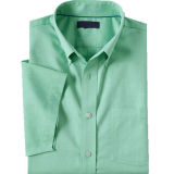 Grass Green Men's Short Sleeve Business Shirt (WXM275)