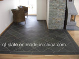 Honed Black Slate for Interior Wall/Floor Tile/Flooring