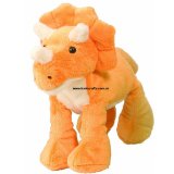 Plush Stuffed Small Orange Triceratops Toys (LE-PT080204)