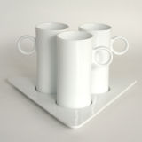 Porcelain Coffee Cup Set, Style# 672