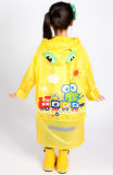 Yellow Cute Kids Children PVC Raincoat