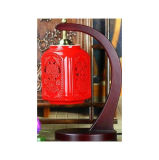 Antique Chinese Red Porcelain Lamp La-09