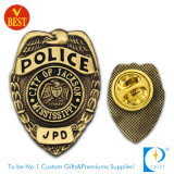 Customized Police Badge with Antique Gold Finished