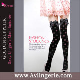 Lovely Polka Dots Pattern Women's Stocking with Bowknot (WZ01-033)