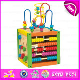 2015 Newest Popular Wooden Bead Abacus Maze Toy, Educational Toys for Children, Wholesale Cheap Funny Wooden Bead Maze Toy W12D024