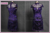 Generous Charming a-Line Neck Lace Knee Length Wedding Dress/Evening Dress/Party Dress/Lady's Dress (LT5433D)