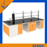 School Laboratory Furniture All-Steel Chemical Work Bench with Reange Shelf