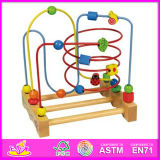 2015 Midium Size Beads Rack Neocube Bead Magnetic Toys, Wooden Toy String Bead Toy for Kids, High Quality Wooden Beads Toy W11b039