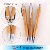 Eco-Friendly Bamboo Ballpoint Pen with Metal Clip