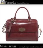 Lady Oiled Leather Satchel Handbag Purse (FCT159)
