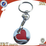 High Quality Custom Red Heart Shape Metal Keychain (fdkc0046j)