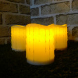 LED Flickering Flameless Faux Wax Drippings Candle