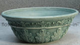 Fiber-Clay Vintage Bowl Flower Pot (0860) (12