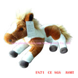 30cm Brown Sitting Simulation Horse Plush Toys