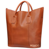 Fashion Brown Leather Shoulder Ladies Messenger Handbag (MH-6064)