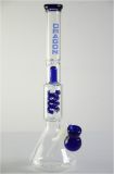 Glass Pipe Glass Smoking Pipe with 1 Perc 1 Splash Guard 14 Inches High (GB-100)