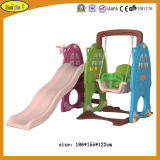 2015 Latest Colorful Kids Plastic Slide with Swing