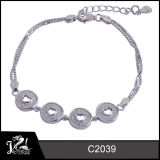 Custom Design 925 Sterling Silver Heart Chain Bracelet