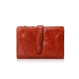 Top Grain Wax Oil Leather Women Wallet (EF1029)