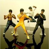 4 Toy Doll Cartoon Hand-Done Decoration / Cool Bruce Lee Kung Fu Action Figures Toy