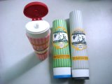 Cosmetic Packaging, Oval Tube with Dual-Color Flip-Top Cap