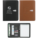 Promotional Eclipse Bonded Leather Portfolio with Calculator