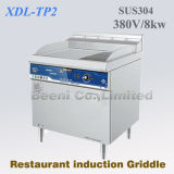 380V 8kw Commercial Kitchen Using High Power Functional Induction Griddle