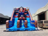 2015 New Arrival Pirate Theme Inflatable Double Lane Slip Slide (RB6052)