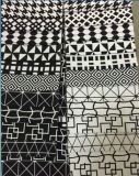 Black and White Jacquard Fabric for Upholstery/ Sofa/ Cushion