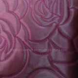 Purple Rose PVC Furniture Leather for Bed Mattress (X1-11)