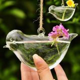 Wholesale Clear Bird Style Glass Candle Holder Flower Plant Vase HP31
