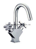 Quadrate Basin Faucet with Double Handle (16057)