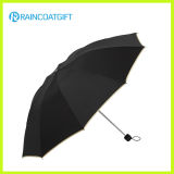 Cheap Promotional Black 3 Fold Umbrella