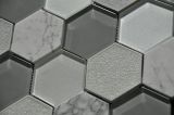2015 Stylish Hexagonal Ice Ceramic Glass Mosaic Tile (OYT-S14)