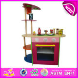 2014 Role Play Toy Kitchen for Kids, Colorful Wooden Toy Kitchen Set for Children, Hot Sale Wooden Toy Kitchen for Baby W10c086