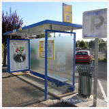 Modern Bus Shelter/Stop with Silk Screen Tempered Glass