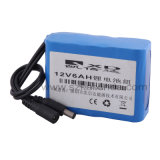 DC Rechargeable 12V 6000mAh Lithium Ion Battery