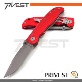 Red Aluminum Handle Universal Folding Blade Pocket Knife