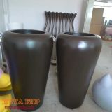 Fiberglass Planter Hotel Decorative Floor Flowerpots FRP Material China Factory Customized