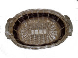Unique Willow Tray with Wood Ear Handles (dB042)