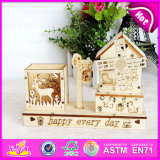 2015 Hight-Grade Wooden Music Box Toy for Sale, Beautiful Design Mediterranean Style Windmill Wooden Music Box W02A032