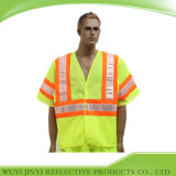 Neon Yellow Reflective Safety Mesh Vest for Workers