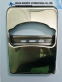 1/4 Fold Toilet Seat Cover Paper Dispenser Metal Silver
