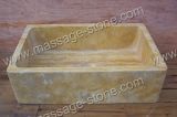 Square Stone Vessel Sink for Kitchen and Bathroom