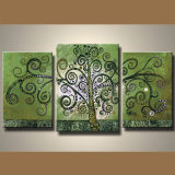 Abstrct Handmade Painting of Trees on Canvas