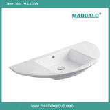 Fan Shape Wall Hung Porcelain Vessel Sink (HJ-1336)