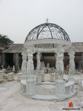 Marble Stone Carving Sculpture Garden Gazebo for Outdoor