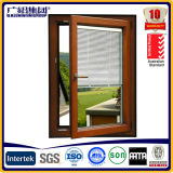 High Quality Aluwood Casement Window with Built in Blades