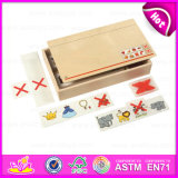 2015 Traditional Innovation Wooden Domino Set Toy, Domino Set Toy with Wooden Box, High Quality Children Wooden Domino Set W15A057