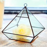 Wholesale Creative DIY Manual Solid Geometry Transparent House Glass Cover Succulent Plants Flowers Cover Micro Landscape Vase Christmas Tree Ornament